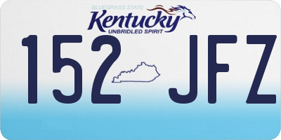 KY license plate 152JFZ