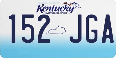 KY license plate 152JGA