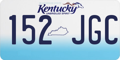 KY license plate 152JGC