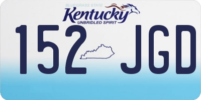 KY license plate 152JGD