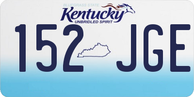 KY license plate 152JGE