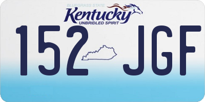KY license plate 152JGF