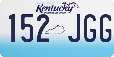 KY license plate 152JGG