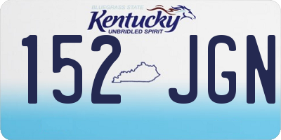 KY license plate 152JGN