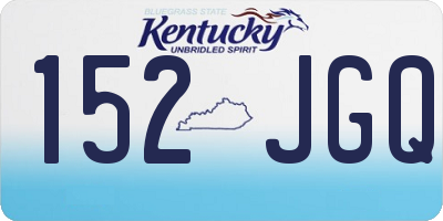 KY license plate 152JGQ