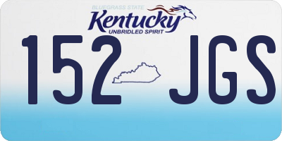 KY license plate 152JGS