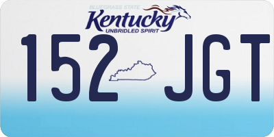 KY license plate 152JGT