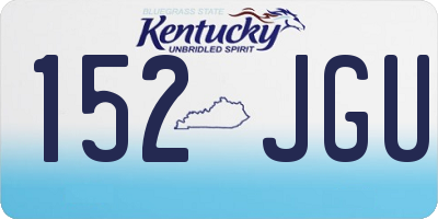 KY license plate 152JGU