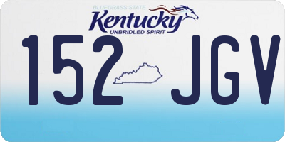 KY license plate 152JGV