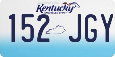 KY license plate 152JGY