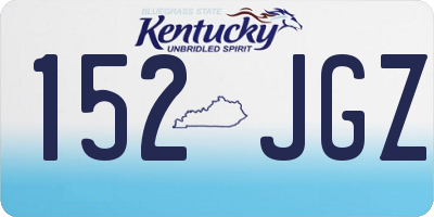 KY license plate 152JGZ