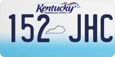 KY license plate 152JHC