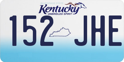 KY license plate 152JHE