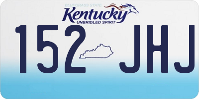 KY license plate 152JHJ
