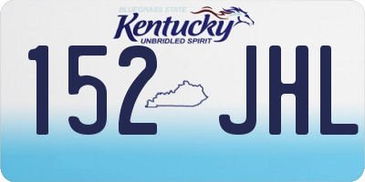 KY license plate 152JHL