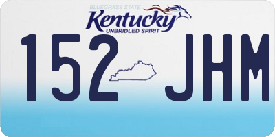 KY license plate 152JHM