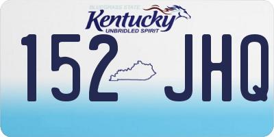 KY license plate 152JHQ