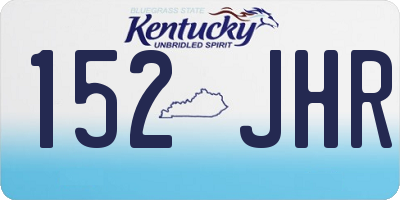 KY license plate 152JHR