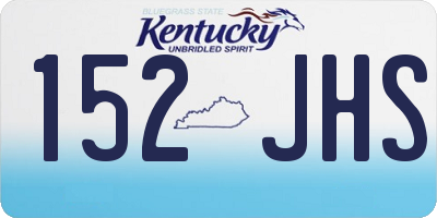 KY license plate 152JHS