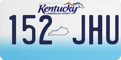 KY license plate 152JHU