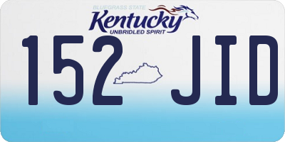KY license plate 152JID