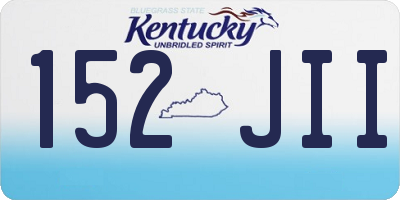 KY license plate 152JII