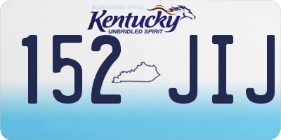 KY license plate 152JIJ