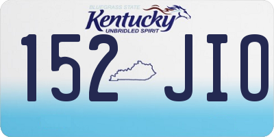 KY license plate 152JIO