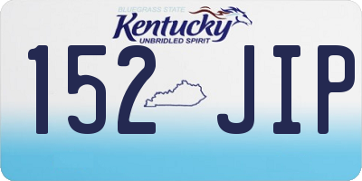KY license plate 152JIP