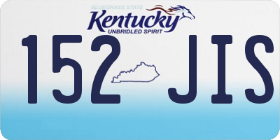 KY license plate 152JIS