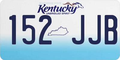 KY license plate 152JJB