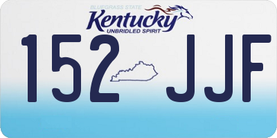 KY license plate 152JJF