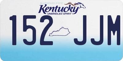 KY license plate 152JJM