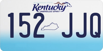 KY license plate 152JJQ