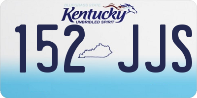 KY license plate 152JJS