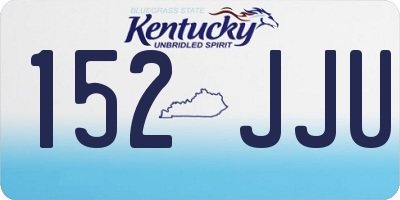 KY license plate 152JJU