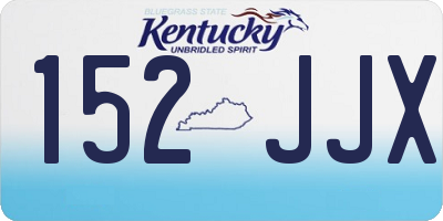 KY license plate 152JJX