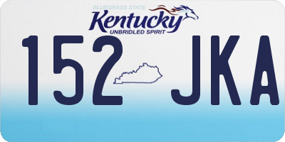 KY license plate 152JKA