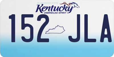 KY license plate 152JLA