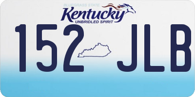 KY license plate 152JLB