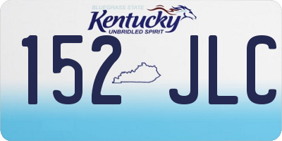 KY license plate 152JLC