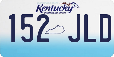 KY license plate 152JLD
