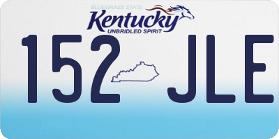 KY license plate 152JLE