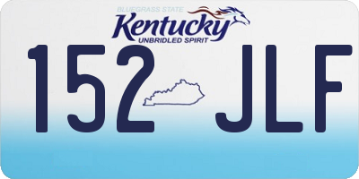 KY license plate 152JLF