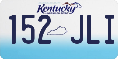 KY license plate 152JLI