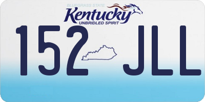 KY license plate 152JLL