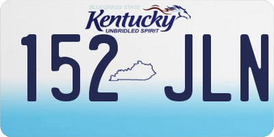 KY license plate 152JLN