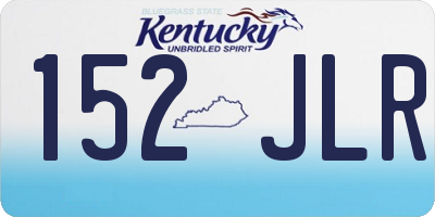 KY license plate 152JLR