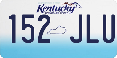 KY license plate 152JLU