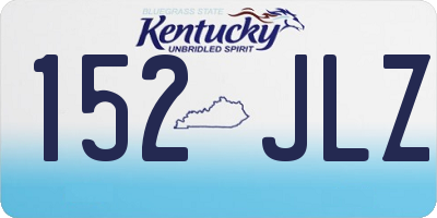 KY license plate 152JLZ
